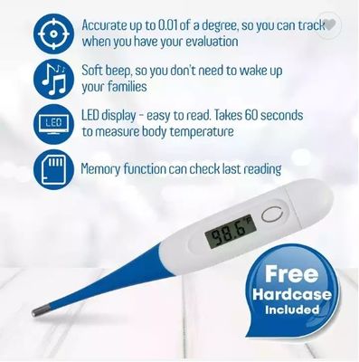 Επίδειξη LCD γρήγορα 2 δευτερολέπτων δοκιμής ηλεκτρικός πλαστικός cOem θερμομέτρων θερμοκρασίας μωρών ψηφιακός