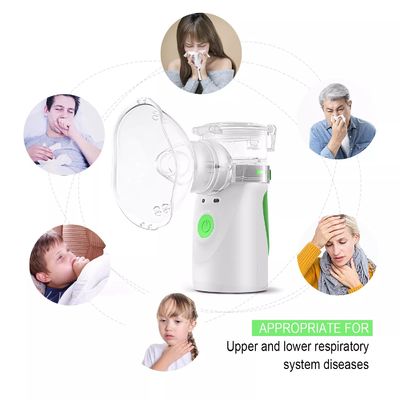 Η υπερηχητική φορητή Nebulizer μηχανή πόσιμη εισπνέει την ηλεκτρική μπαταρία Χ Αντιαεροπορικού Πυροβολικού CE πλέγματος 2 270g