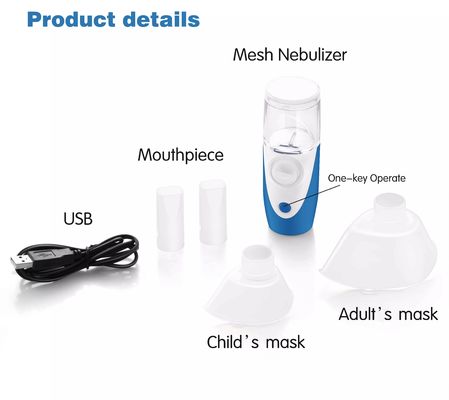 Nebulizer άσθματος φορητό υπερηχητικό Nebulizer πλέγματος μηχανών φορητό επανακαταλογηστέο μικρό