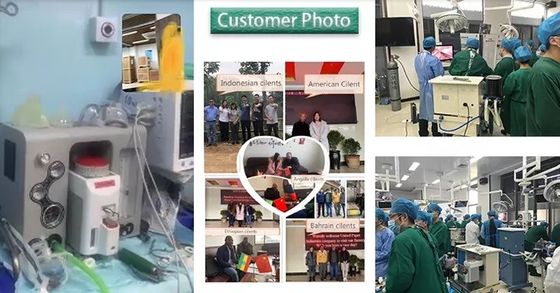 Μηχανή αναισθησίας τύπων καροτσακιών δύο ψεκαστήρων με το μηχανικό μετρητή ροής 5 σωλήνων