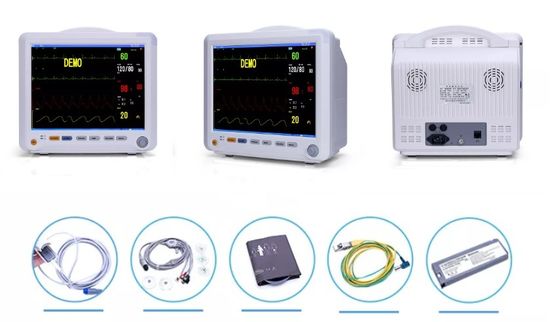 12 Multiparameter ίντσας υπομονετικό οργάνων ελέγχου ETCO2 SPO2 ECG όργανο ελέγχου παραμέτρου ICU οργάνων ελέγχου πολυ