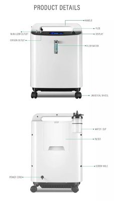 ιατρικός συμπυκνωτής εγχώριου Respironics Oxyge 5L 93% με το άσπρο χρώμα συναγερμών αγνότητας