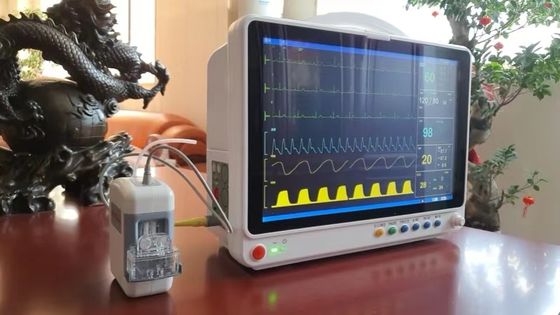 Ζωτικής σημασίας υπομονετικό όργανο ελέγχου Multiparameter ιατρική ICU 15 ίντσας πλευρά Nibp SPO2 Ecg σημαδιών